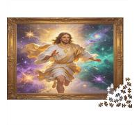 Figura Celestial Luminosa Puzzle de 1000 Piezas Papel Puzzle para Adultos Escena Sagrada Universo Mejora Atención Decoración Regalo 38x26cm/1000pcs