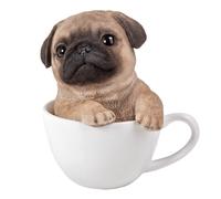 Figura coleccionable de cachorro Pacific Giftware, adorable taza de t Pet Pals, 5,75 pulgadas (Pug)