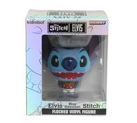 Figura coleccionable de Disney: Lilo y Stitch Blue Hawaiian Elvis Stitch Flocado de 4 pulgadas Bhunny Figura de PVC estilizada
