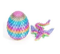 Figura coleccionable de dragón y huevo de color caramelo con impresión 3D de 21,8 cm para decoración de escritorio ejecutivo en casa, oficina