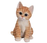 Figura coleccionable de gatito atigrado naranja realista y lindo de Pacific Giftware, ojos de vidrio con detalles asombrosos, pintados a mano