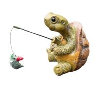 Figura coleccionable de resina resistente a la intemperie con diseño de estatua de tortuga