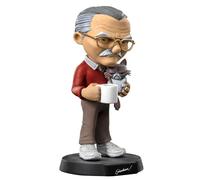 Figura coleccionable Iron Studios Stan Lee con Grumpy Cat Minico