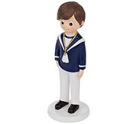 Figura Comunión marinero camisa azul mano bolsillo, 17cm