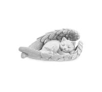 Figura conmemorativa de ángel y gato, 12 cm, piedra conmemorativa del gato para mascotas, estatua conmemorativa para gatos dormidos, decoración para gatos perdidos, decoración para tumba de animales
