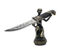 Figura daga de Águila con base decorativa de mujer, material de resin