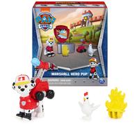 Figura de acci n de Marshall de Paw Patrol Big Truck Pups con centro de comando de dron de rescate con clip y amigo animal, juguetes para ni os d