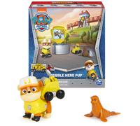 Figura de acci n de Paw Patrol Big Truck Pups Rubble con c psula de centro de comando de dron de rescate con clip y amigo animal, juguetes para n