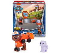 Figura de acci n de Paw Patrol Big Truck Pups Zuma con c psula de centro de comando de dron de rescate con clip y amigo animal, juguetes para ni