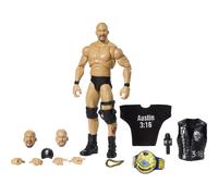 Figura de acci n WWE MATTEL Ultimate Edition Stone Cold Steve Austin de 15,24 cm con cabezas y manos intercambiables y equipo de entrada para ni