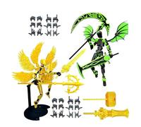 Figura De Acción | 2 Juegos de robot ya ensamblado completo con alas - Impreso en 3D con Articulaciones Móviles, para Escritorio | Para Aficionado A Juego Sala De Estar Dormitorio Estantería Escritori