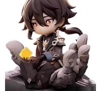Figura de acción de anime Genshin Impact Zhongli de 13 cm, de PVC, modelo de personaje, decoración, estatua, regalos, coleccionables