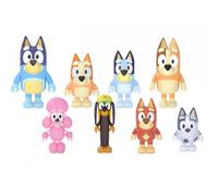 Figura De Acción De Bluey 2.5 Pulgadas Paquete De 8 Amigos Y Familia