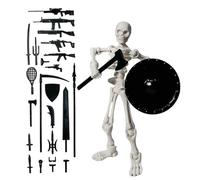 Figura de acción de esqueleto, mini figura de esqueleto movible, modelo de hueso humano, adorno de escritorio de Halloween para exhibición, colección, mesa de vacaciones, hogar, lugar de trabajo, aula