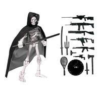 Figura de acción de esqueleto: muñeca articulada totalmente articulada de 13 cm, construcción duradera de ABS, diseño de múltiples articulaciones, juguete de exhibición | Modelo de escena de b