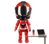 Figura de acción de la motocicleta: capaz de poder cambiar para los niños | Q Versión de la figura colectiva | Figura motociclista móvil, decoración para escritorio, regalo para niños y adultos