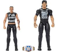 Mattel WWE Main Event Championship Showdown - Juego de 2 figuras de acción y accesorios, serie #20 'Dirty' Dominik Mysterio vs Rhea Ripley