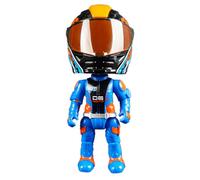 Figura de acción de motocicleta 3D de la versión Q, muñeca transformadora del conductor con articulaciones móviles, de modelo de figura coleccionable, decoración creativa de exhibición y