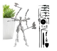 Figura de Acción Esqueleto | Incluye Accesorios Magnéticos para Figurita,Figura Articulada Decorativa,Para Niños, Niñas, Adolescentes y Coleccionistas, Sala de Estar, Dormitorio, Estudio y Estantería
