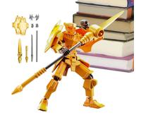Figura de acción impresa en 3D, figuras de acción en 3D - Figura de acción robótica móvil múltiple | Figura de colección única de 13 cm, movible mecánicamente de cuerpo entero para decoración de