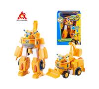 Figura de acción mini de Super Wings de 7 pulgadas, robot transformable de 2 pulgadas, juguete transformable,