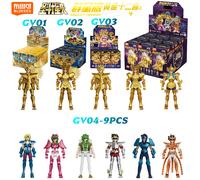 Figura de Acción Original Blokees Gold Saints, Campeón Saori Kido, Seiya Mu, Aiolia, Figura de Ensamblaje, Juguete, Regalo de Cumpleaños GV03-Random 1 box