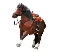 Figura de acción realista de modelo de caballo con arnés para coleccionista y exhibición educativa, colección de entusiastas de los animales
