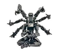 Figura de acción Robot Toy - Figuras de ocho brazos de cuerpo completo de dibujos animados, modelo coleccionable de articulación ajustable, figura de robot con exhibición de ventilador | Juguete