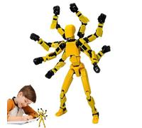 Figura de acción Robot Toy - Figuras de ocho brazos de cuerpo completo de dibujos animados, modelo coleccionable de articulación ajustable, figura de robot con exhibición de ventilador | Juguete