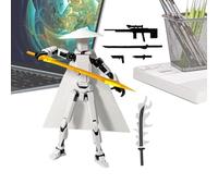 Figura De Acción T13 - Juego De Figuras De Acción T13 De 5,31 Pulgadas | Figura Simulada De 13 Acciones, Figurá De Acçión Multiarticulada Impresa En 3D con 6 Herramientas, Modelo De Robot Móvil,