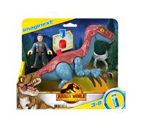 Figura de acción Therizinosaurus y Owen - Jurassic World de Fisher-Price