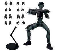 Figura de Acción XL Dummy 13 Comandante,28 cm,30 Puntos de Articulación, con Accesorios de Combate y Soporte - Colección OPS 13 Soldados de Operaciones Especiales -Muñeco verde militar y negro-Soldado