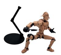 Figura de Acción XL Dummy 13 Soldado, 28 cm, 30 Puntos de Articulación, con Accesorios de Combate y Soporte - Colección OPS 13 Soldados de Operaciones Especiales - Muñeco militar marron y negro