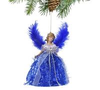 Figura de ángel de Navidad 22 x 13 cm - Bonito para árbol y colgante para habitación, decoración para fiestas, jardín, puerta de entrada, regalo festivo para jóvenes adultos y niños