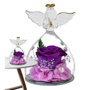 Figura de ángel de Rosas preservadas, Flores para Siempre, Regalos de Flores de San Valentín, Figuras de ángeles, Regalo de Flores de la guardiana, ángel de con Flores para Siempre, para San
