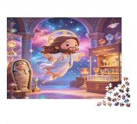 Figura de Ángel Fantasía Puzzle de 1000 Piezas Papel Adultos Escena Cielo Estrellado Mágico Puzzle para Adultos Relajación Enfoque Decoración Familia Regalo 70x50cm/1000pcs