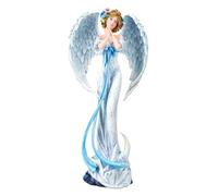 Figura de ángel guardián de la noche, 40,5 cm de altura, estatua de ángel de la guarda, hada elfo