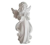 Figura de ángel rezando de 12 pulgadas, estatua de adorno angelical para el jardín, figuras de resina de ángel para niña, para regalos para el hogar, decoración de interiores y exteriores