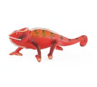 Figura de Animales de Juguete Realista Figura Decorativa Coleccionable Detallada Modelo Resistente Adecuada para Enseñanza Colección Fiestas, Camaleón Rojo