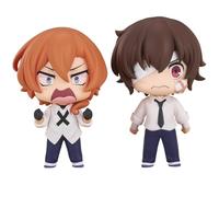 Figura de anime Q, 2 piezas de Dazai Osamu y Nakahara Chuuya, figuras de acción, modelo de mini estatua, adornos coleccionables, regalos para fanáticos del anime