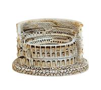 Figura de arquitectura romana, decoración histórica realista de escritorio, pilar de piedra triturada envejecida, modelo arquitectónico turístico, arte vintage de oficina y estantes, para aficionados