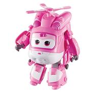 Figura de avión y Robot de Juego transformable Super Wings Figura y Robot transformable de la Serie de animación Juguetes para niños Mayores de 3 años - 12 cm, Rosa