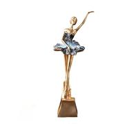 Figura de bailarina de ballet, figura de bailarina europea, escultura para mesa, estantería, figura de resina de alta calidad