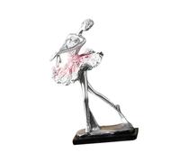 Figura de bailarina de ballet, figura de bailarina europea, escultura para mesa, estantería, figura de resina de alta calidad