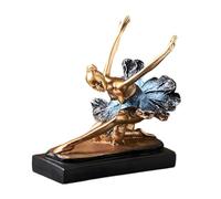 Figura de bailarina de ballet, figura de bailarina europea, escultura para mesa, estantería, figura de resina de alta calidad