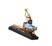 Figura de bailarina de ballet, figura de bailarina europea, escultura para mesa, estantería, figura de resina de alta calidad