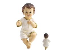 Figura De Bebé Jesús en Miniatura | Estatua Colección Belén de Resina | Decoración Miniatura Fiesta Iglesia Casa Familia Católica