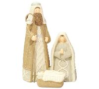 Figura de belén de la Sagrada Familia - 15 cm, escena de José, María y Jesús para exhibición de mesa de Navidad