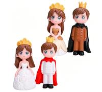 Figura de Boda para Tarta Nupcial,2 Pares Figuras de Princesas y Príncipes Decoración de Pasteles,Estatua de Pareja,Decoración del Pastel de Bodas,para Boda,Día de San Valentín,Decoración del Hogar