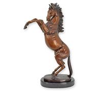 Figura de Bronce Caballo - Elegante Escultura en Base, Altura 66CM de Decoración